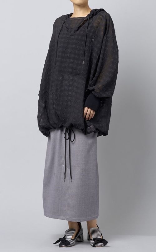 オーバーサイズサッカーチェックフーディ