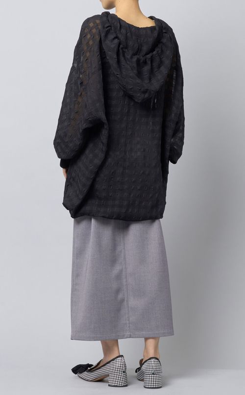 オーバーサイズサッカーチェックフーディ