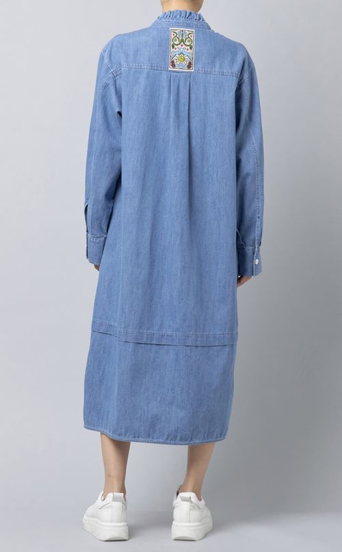 シャンブレーピンタックワンピース