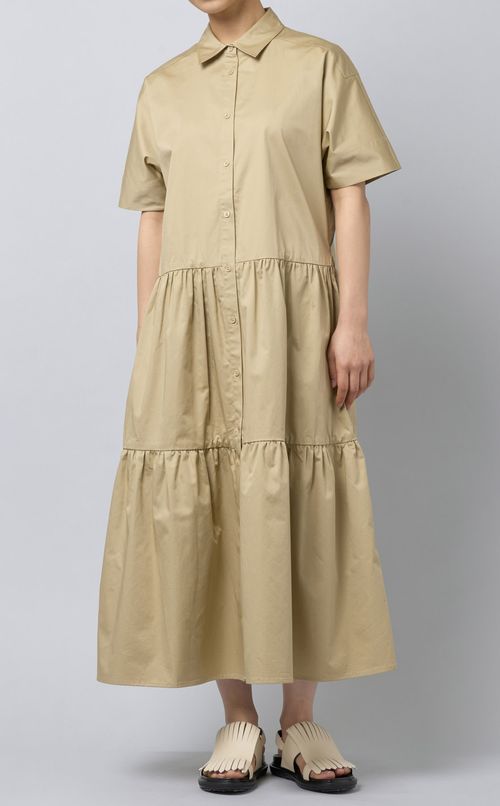 コットンティアードフレアワンピース