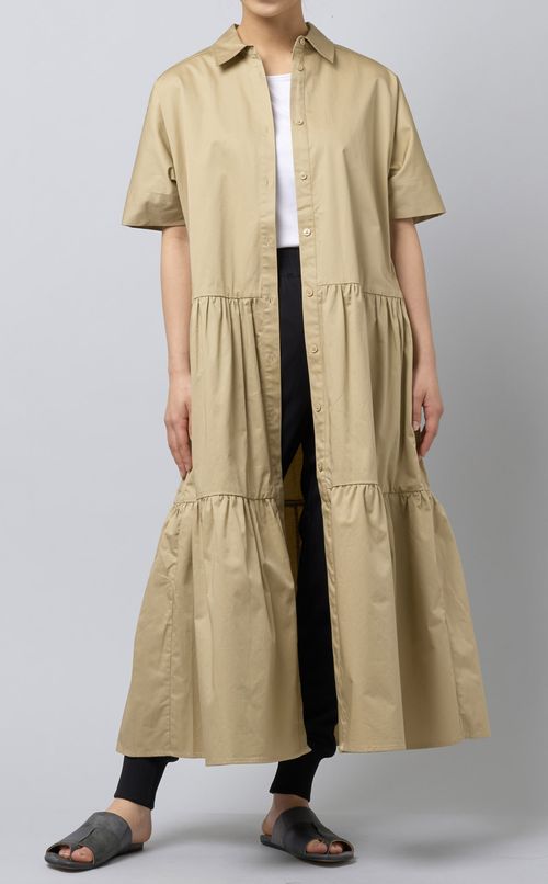 コットンティアードフレアワンピース