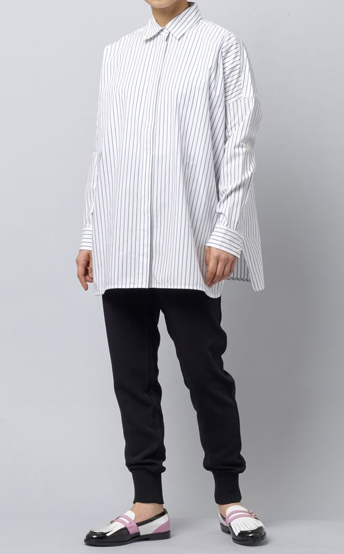 コットンストライプビッグシャツ
