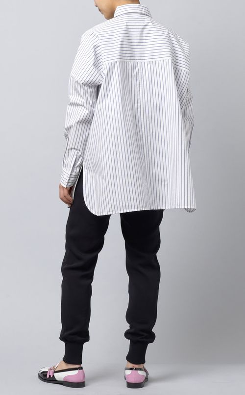 コットンストライプビッグシャツ