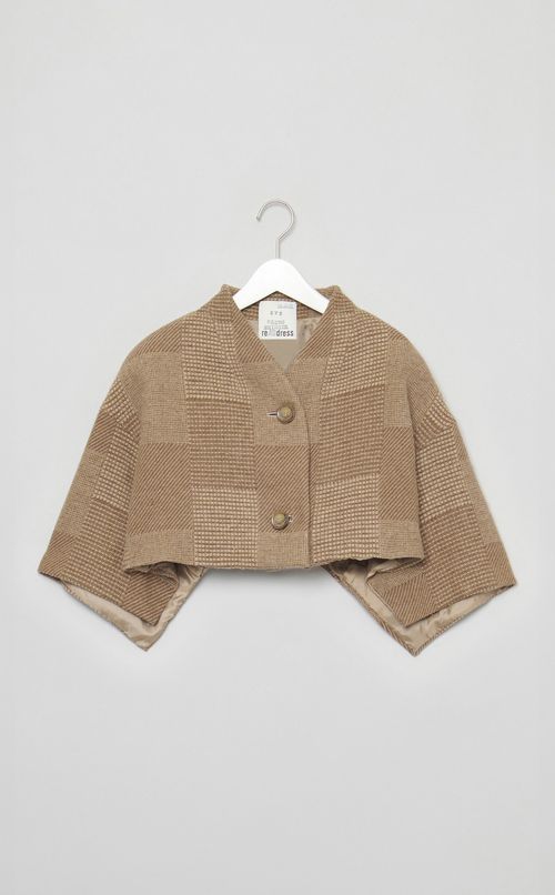 【roop】グレンチェックケープ