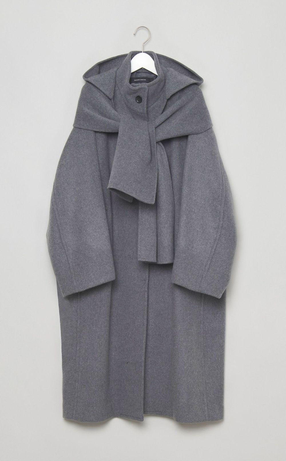 ウールメルトンフードマフラーコート