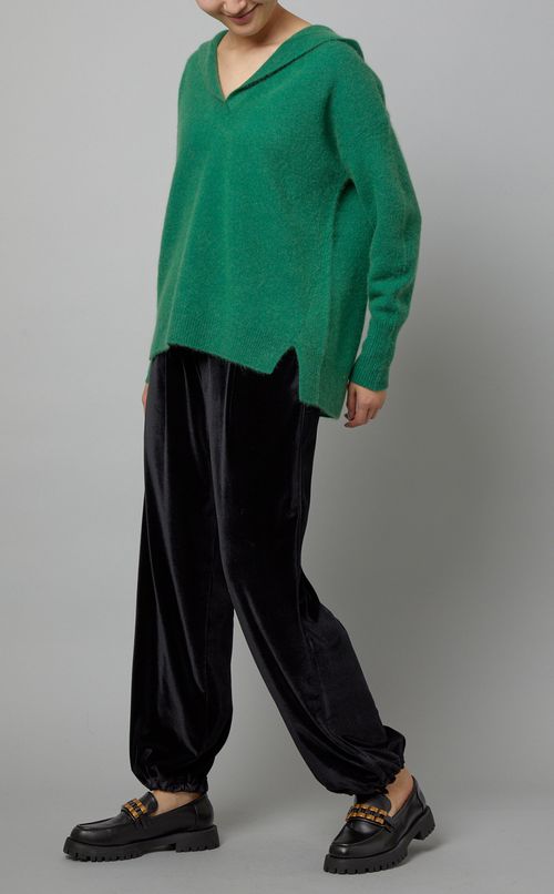 ウールニットフーディプルオーバー