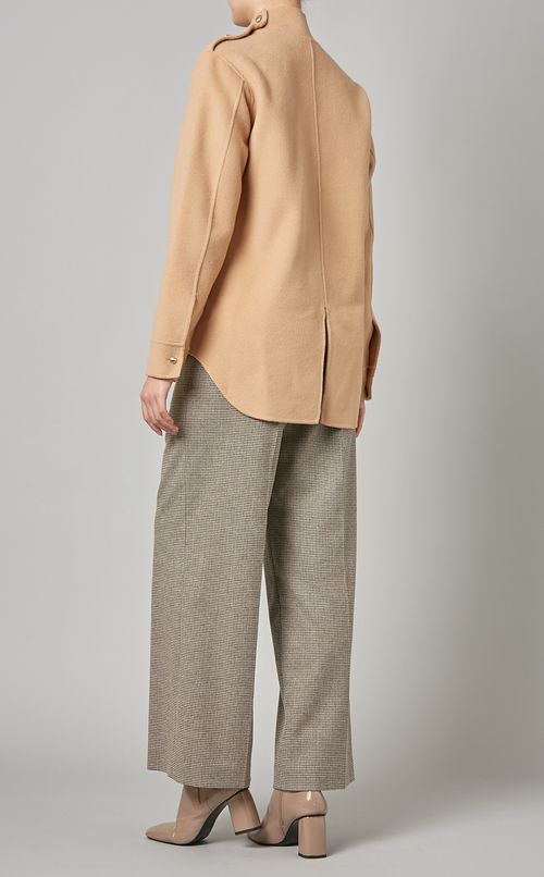 ウールハイネックボタンプルオーバー