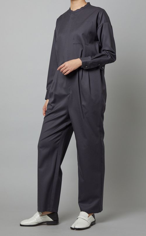 ウールスタンドカラーオールインワン