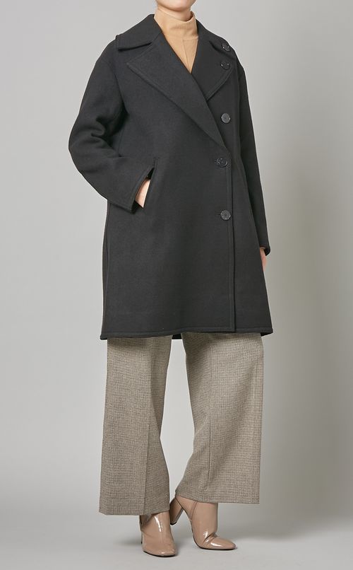 ウールハイネックボタンプルオーバー