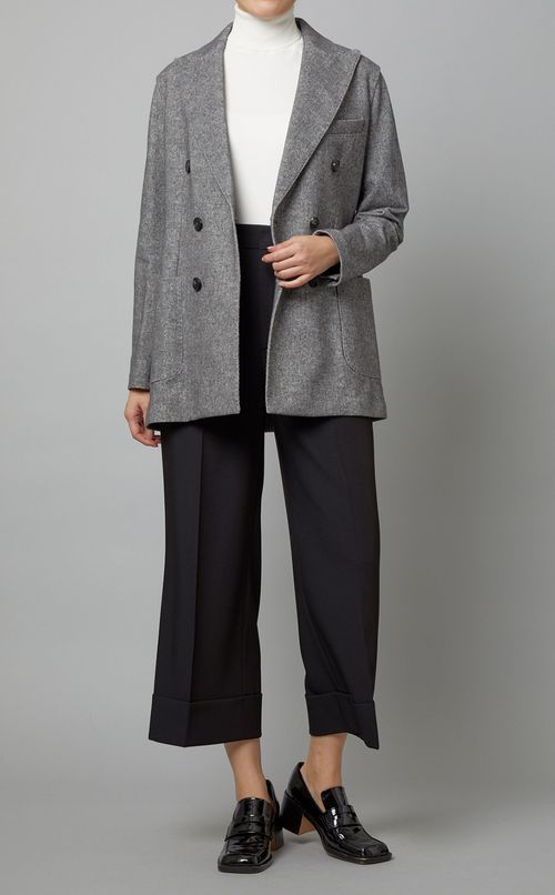 メランジダブルブレストジャケット
