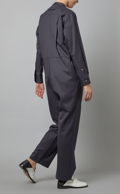 ウールスタンドカラーオールインワン