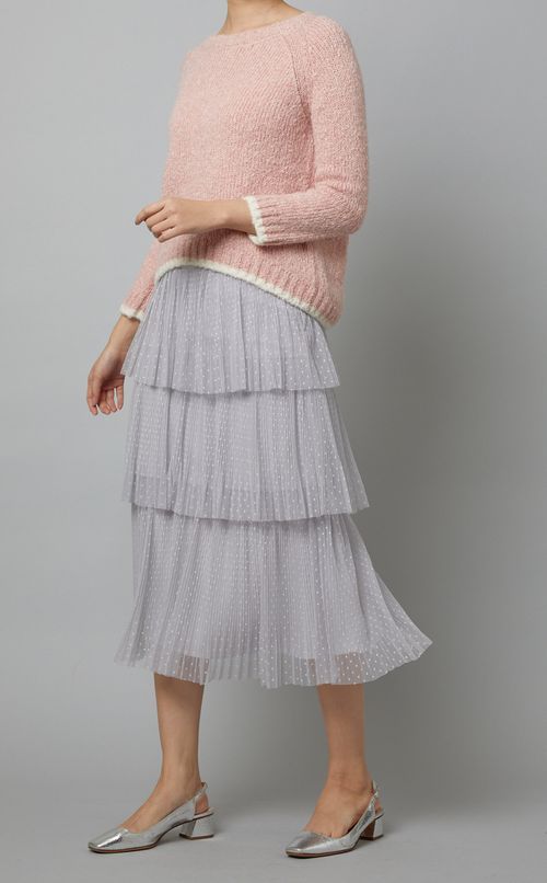 ドットチュールティアードスカート