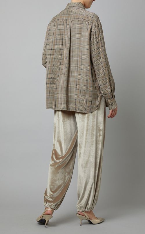 フロントポケットチェックシャツ