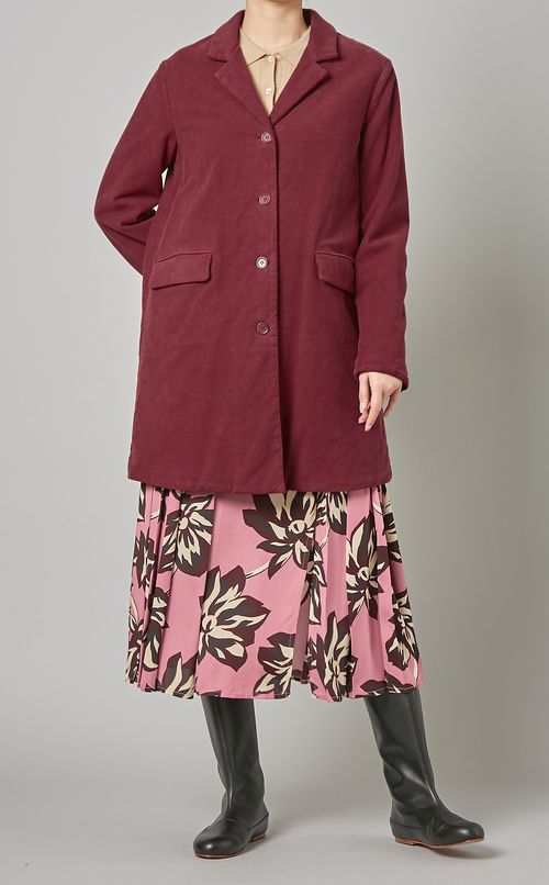 中綿入テーラードショートコート