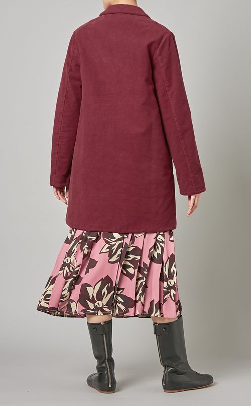 中綿入テーラードショートコート