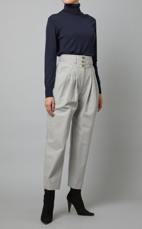 ハイウエストキルトパンツ