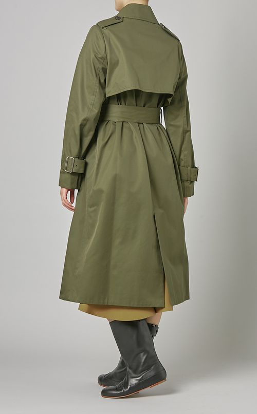 コットンロングトレンチコート