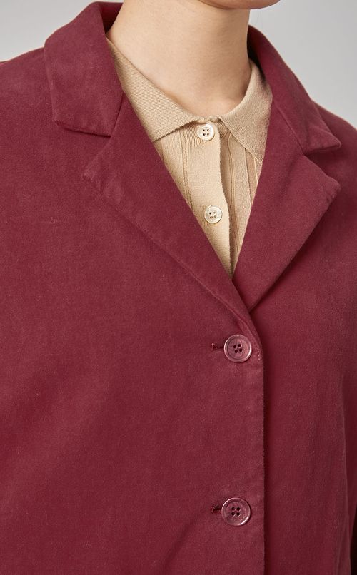 中綿入テーラードショートコート