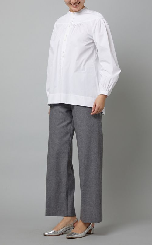 ウールカシミヤフラノパンツ