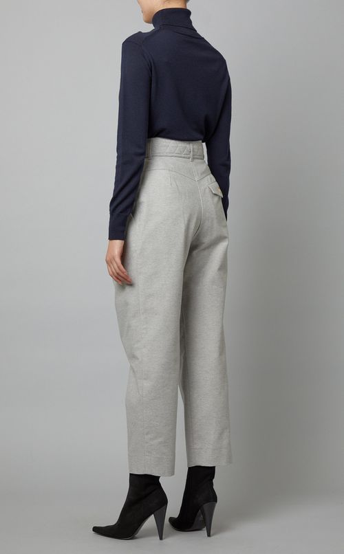 ハイウエストキルトパンツ