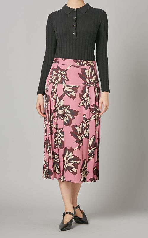 ワイドリブプルオーバーポロニットトップス