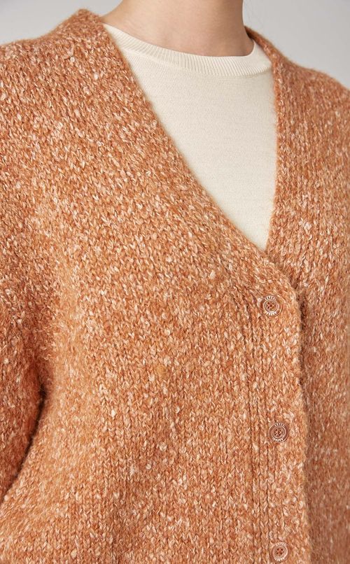 ライン入りVネックニットカーディガン