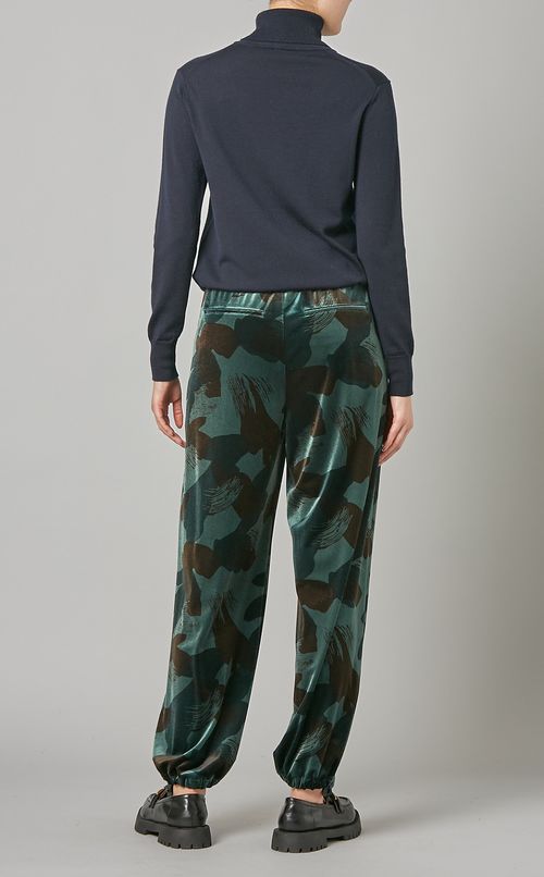 ベロア迷彩柄イージーパンツ