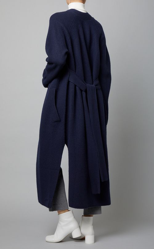 ウールロングカーディガン