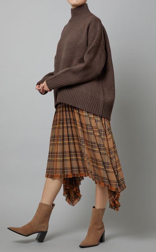 ウールオーバーサイズハイネックニット