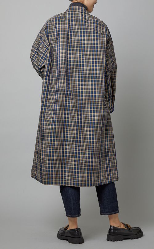 ボンディングチェックロングコート