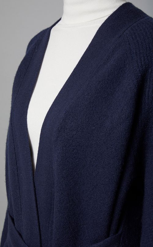 ウールロングカーディガン