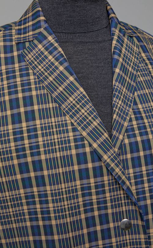 ボンディングチェックロングコート