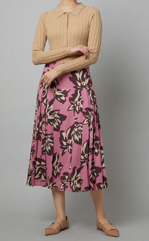 ワイドリブプルオーバーポロニットトップス