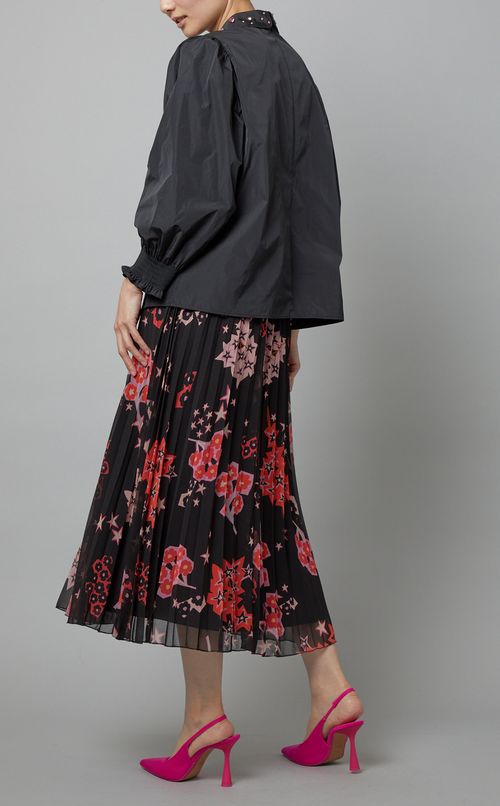 ビジュー付ロングスリーブブラウス