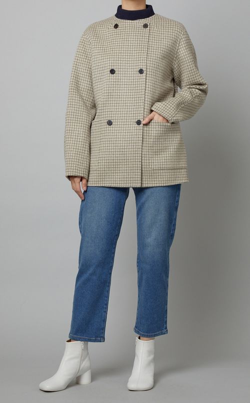 ラグランスリーブショートコート