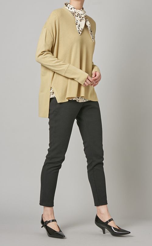 レオパードボウタイブラウス