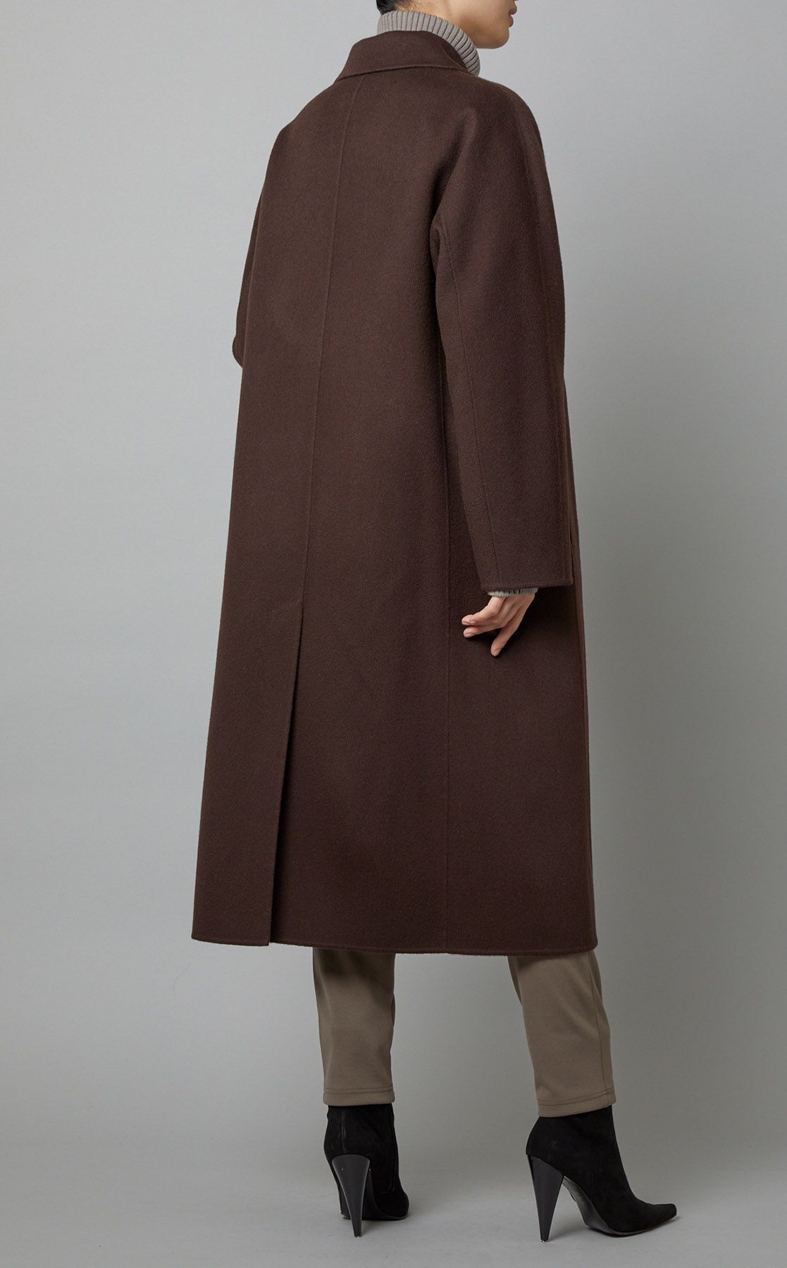 theory luxe ダブルフェイス バイカラーロングコート 36