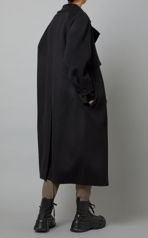 ウールロングトレンチコート