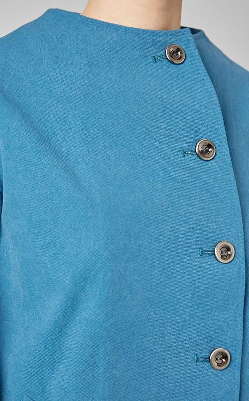 ノーカラーパフジャケット