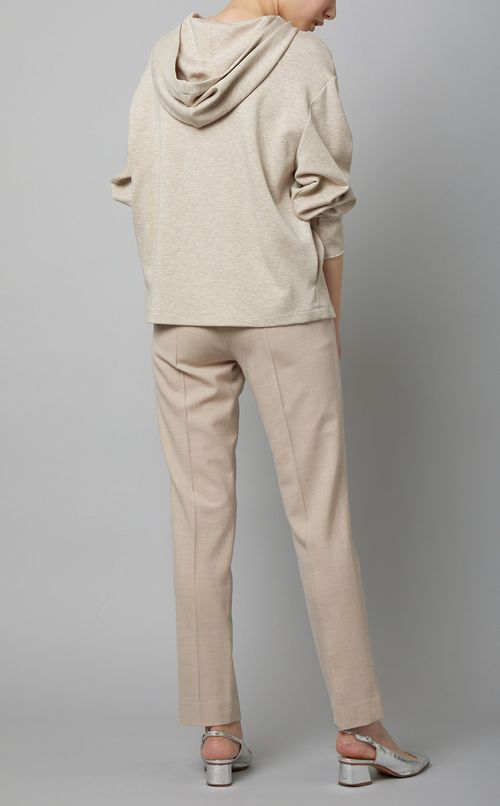 ハーフジップフーディニットプルオーバー