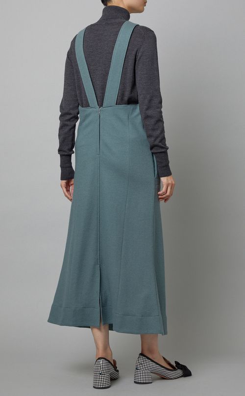 ウールツイルジャージーノースリーブドレス