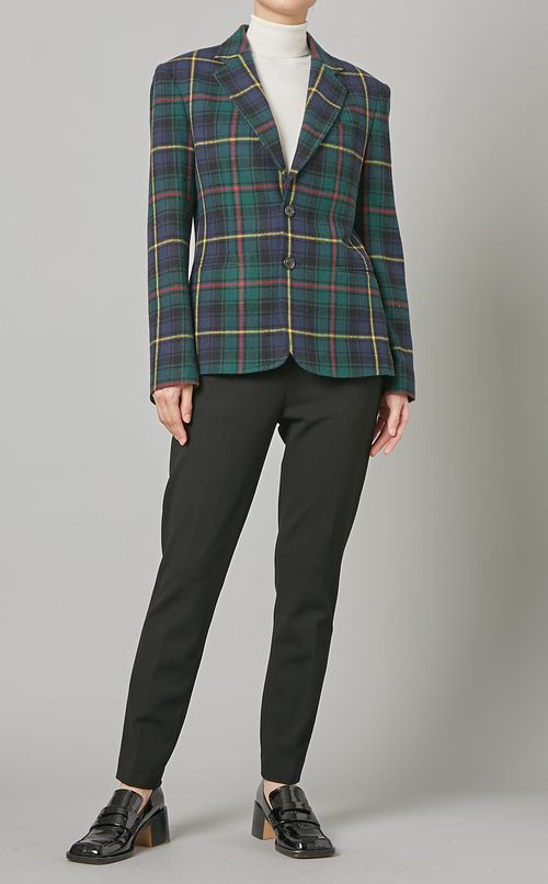 ウールタータンチェックジャケット