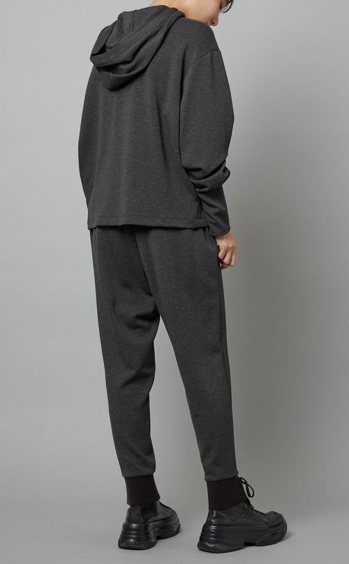 ハーフジップフーディニットプルオーバー