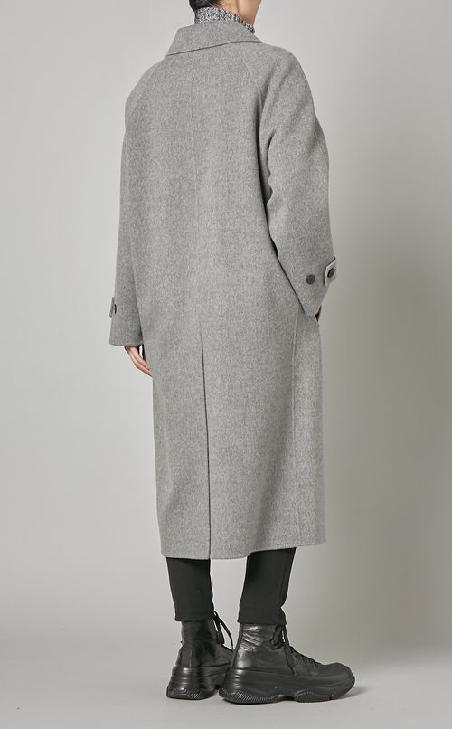 ウールロングトレンチコート