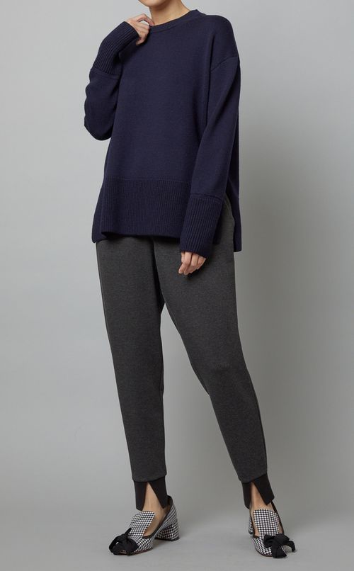 クルーネックニットプルオーバー