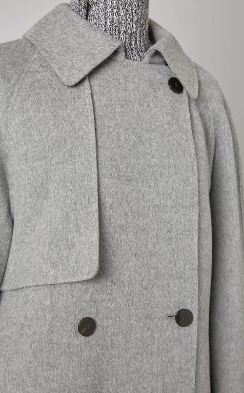 ウールロングトレンチコート