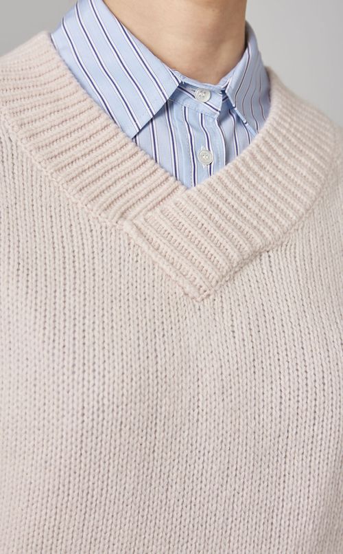 ファインウール Vネックベスト