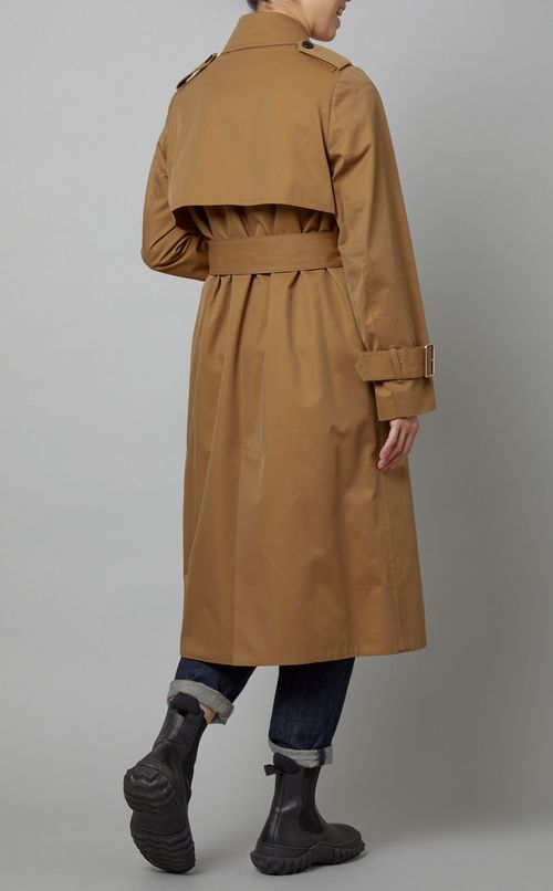 コットンロングトレンチコート