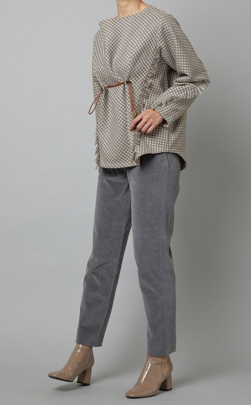 ベルベッ卜ストレートジョガーパンツ