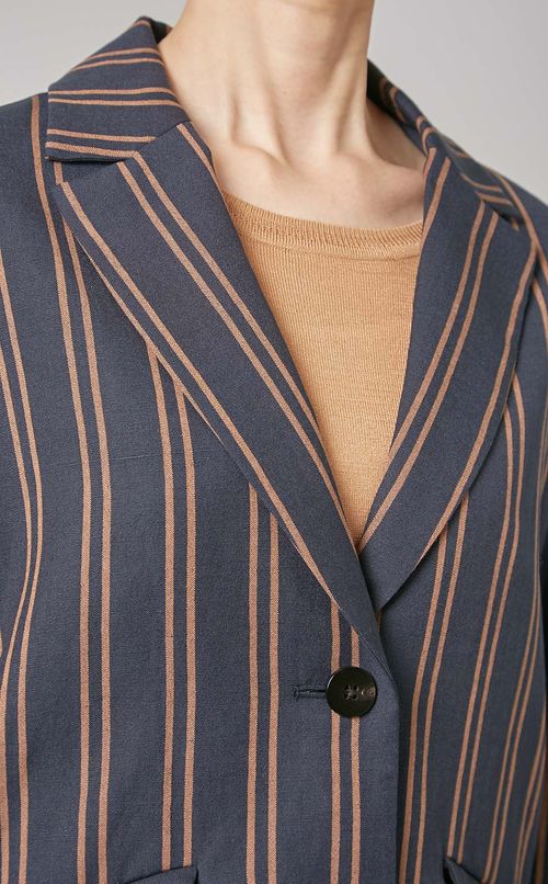 ウール混ストライプジャケット